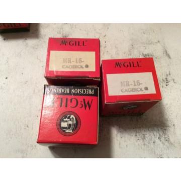 3-McGILL /bearings #MR-16, 30 day warranty, free shipping lower 48!