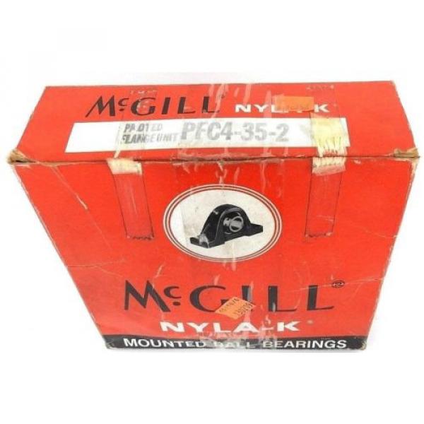 NIB MCGILL NYLA-K PFC4-35-2 BEARING TRAKROL 2IN BORE DIA FLANGED 4 MOUNT #4 image